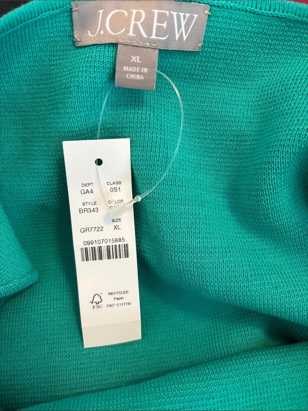 J. Crew Square Neck Mini Knit Sweater Dress Size XL Green Stretchy